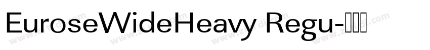 EuroseWideHeavy Regu字体转换
